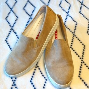 PRADA Suede Slip-on Shoes Sz 36.5 EUC